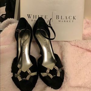 White House black market box peep toe pumps